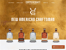 Tablet Screenshot of coppercraftdistillery.com